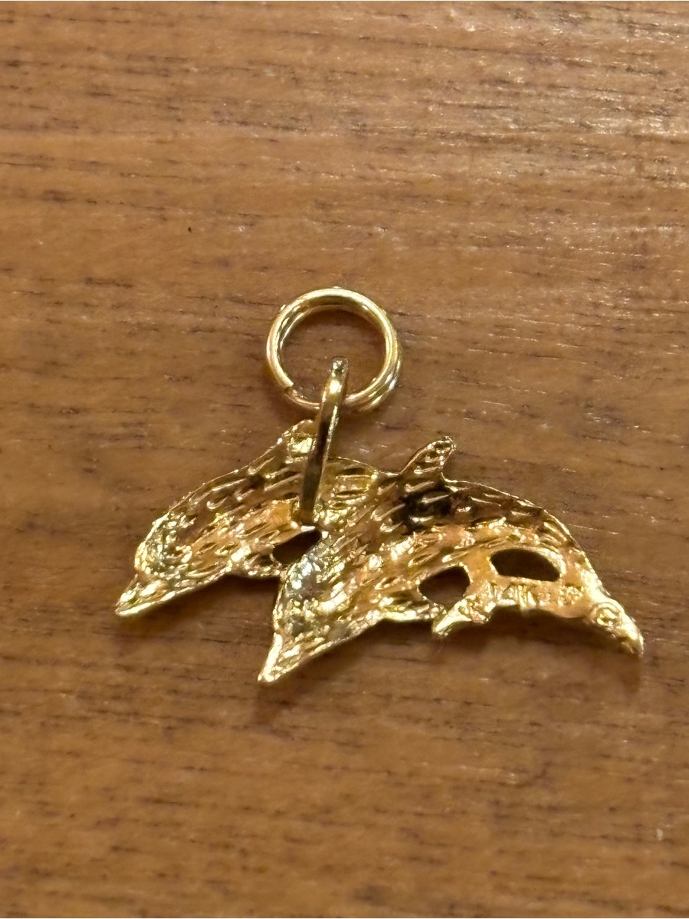 14k Solid Gold Dolphin Charm Pendant - Picture 5 of 6